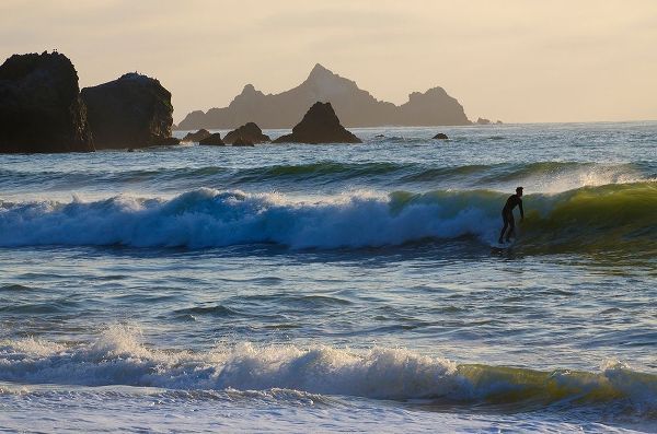 Surfing Rockaway Beach-Pacifica-California-USA